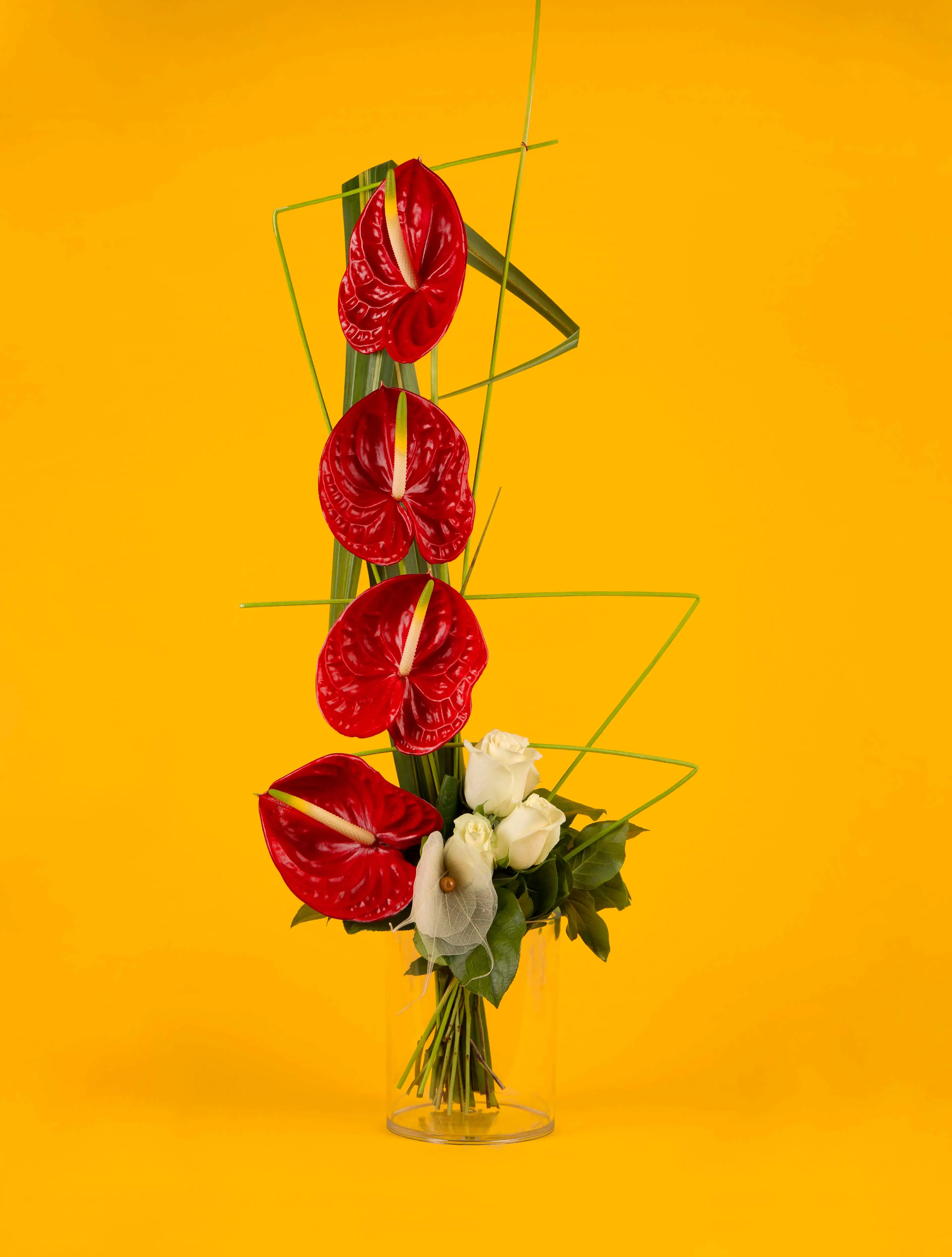 Red Origami - bouquet graphique