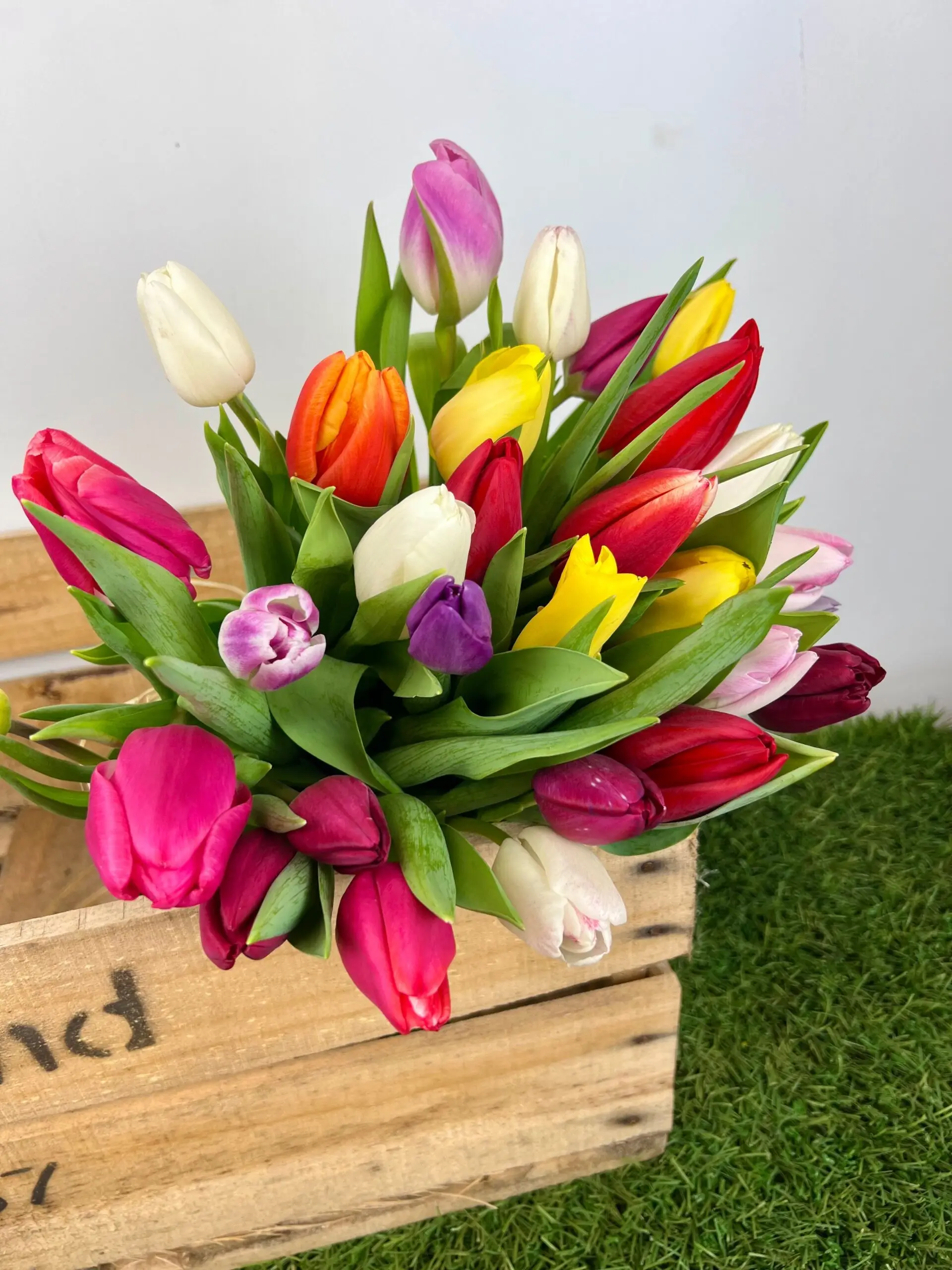 Bouquet de tulipes colorés