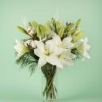 bouquet lys coton