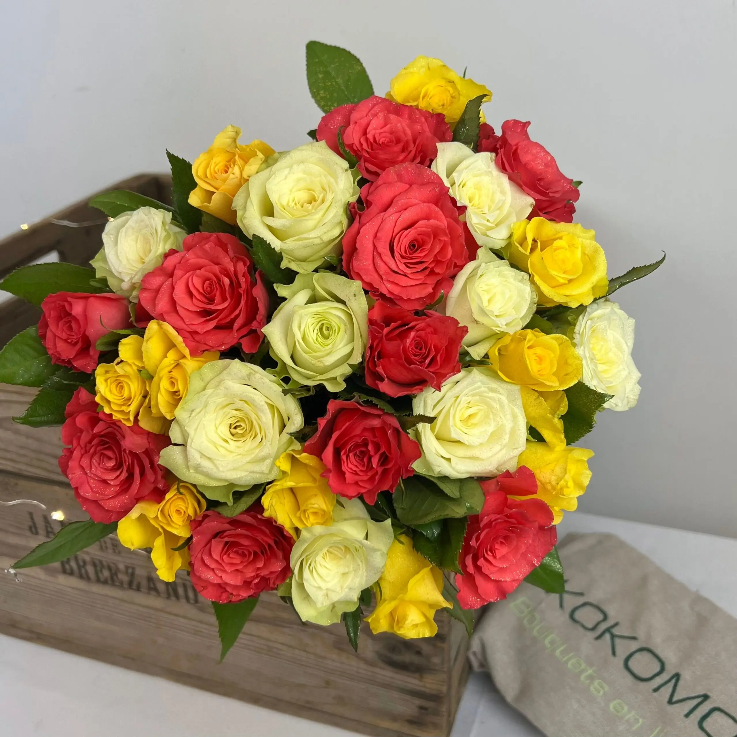 Bouquet Tutti Frutti à paillettes pour les fêtes de fin d'année