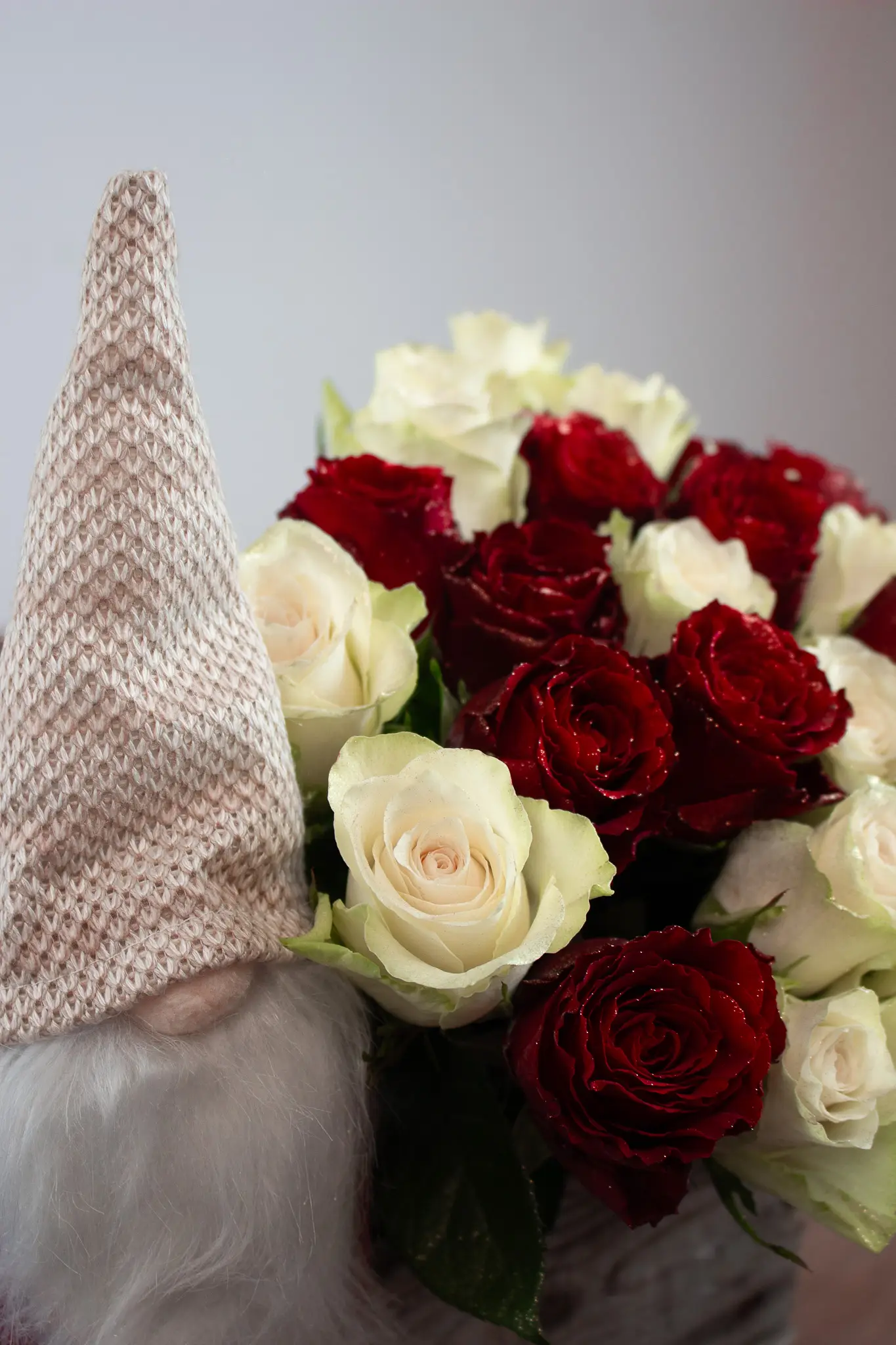 Bouquet Love me pailleté et sa peluche de Noël