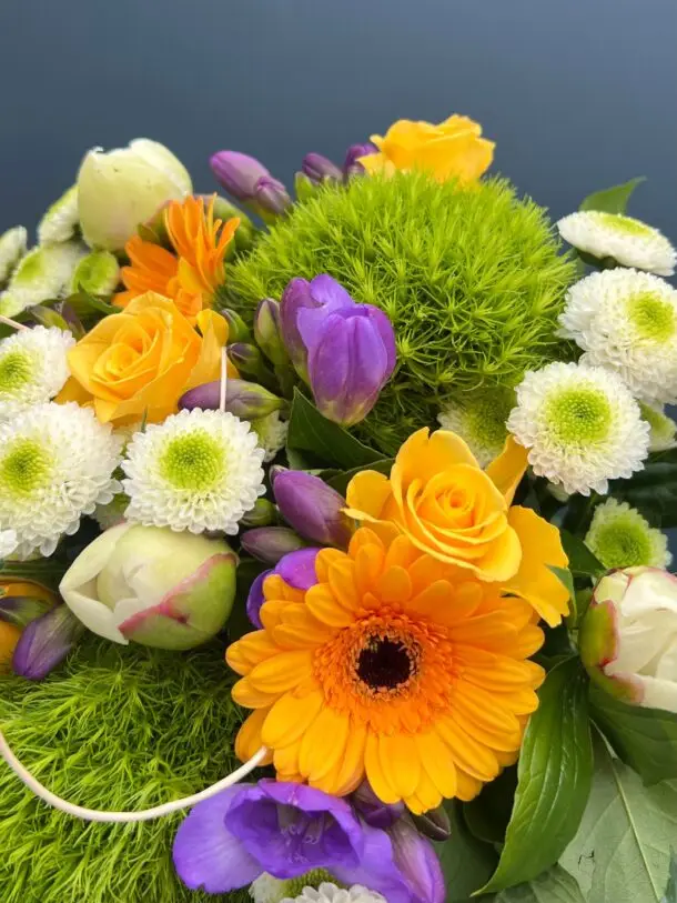 Bouquet à prix canon de la semaine dans les tons jaunes et violets