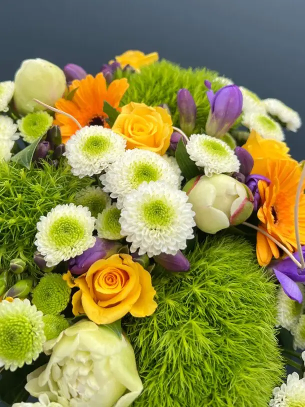 Bouquet à prix canon de la semaine dans les tons jaunes et violets