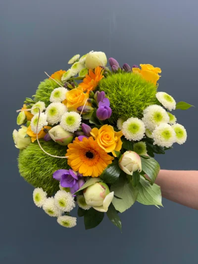 Bouquet à prix canon de la semaine dans les tons jaunes et violets