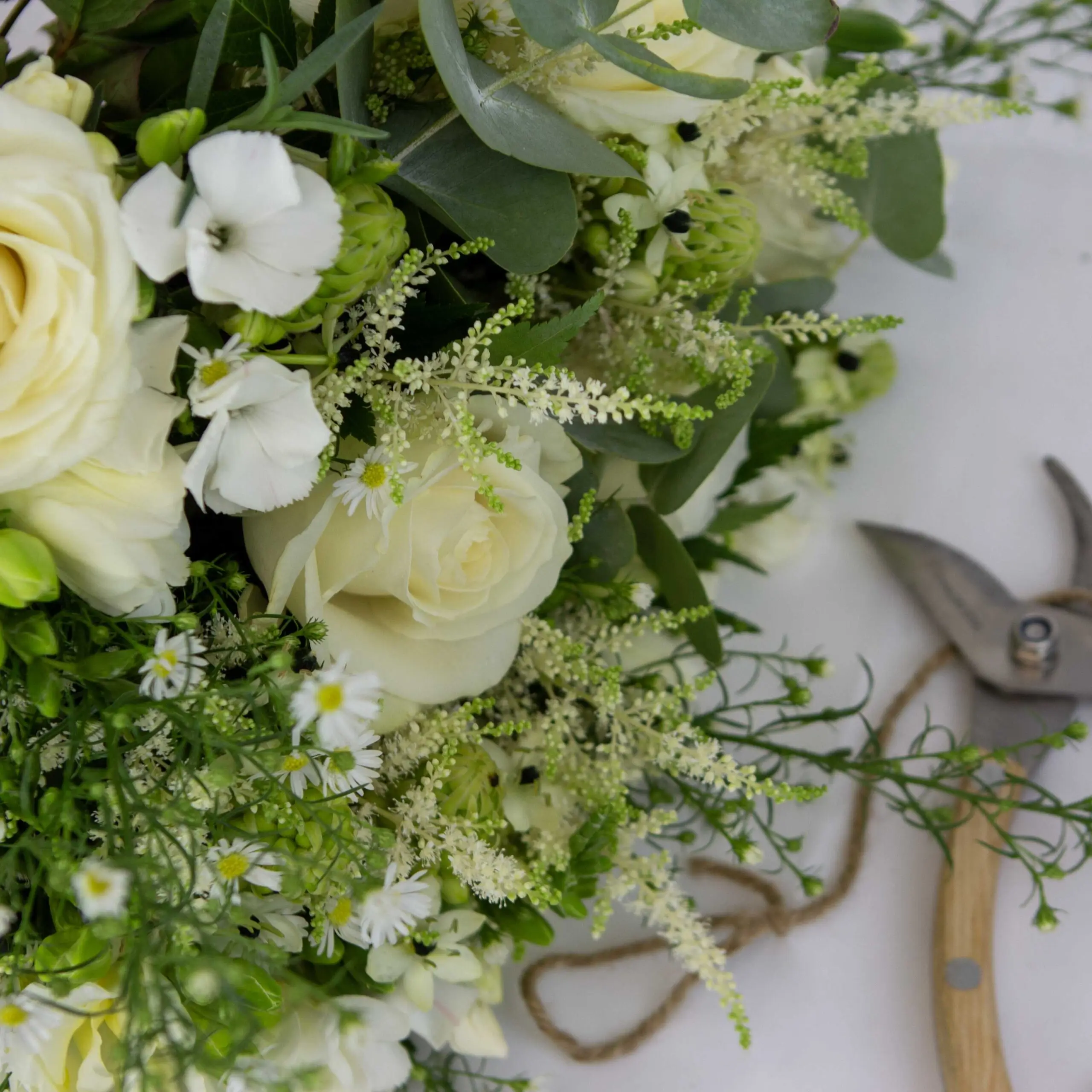Bouquet création du fleuriste Blanc