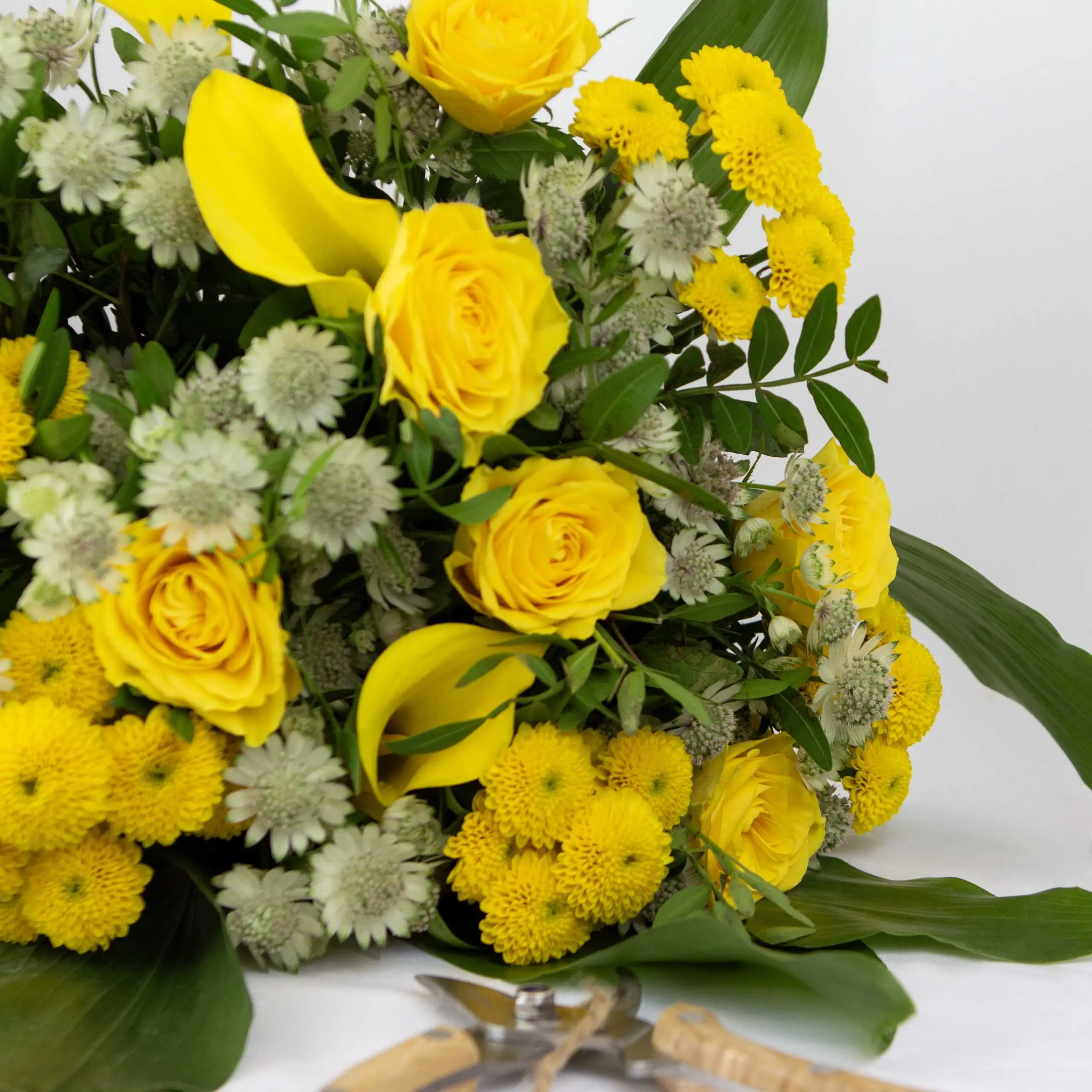 Bouquet création du fleuriste Jaune