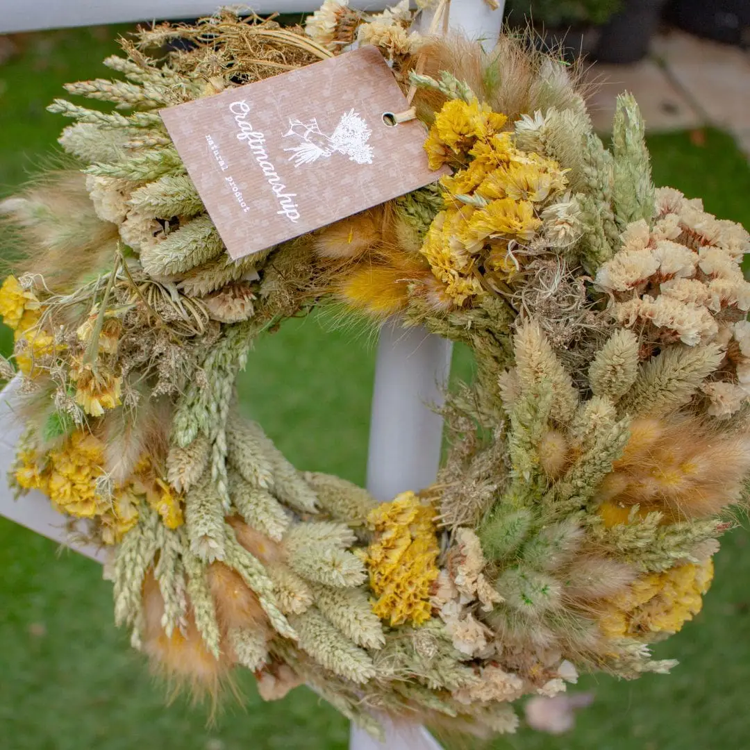Couronne de fleurs séchées juliette