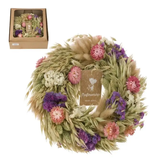 Couronne de fleurs séchées Léa