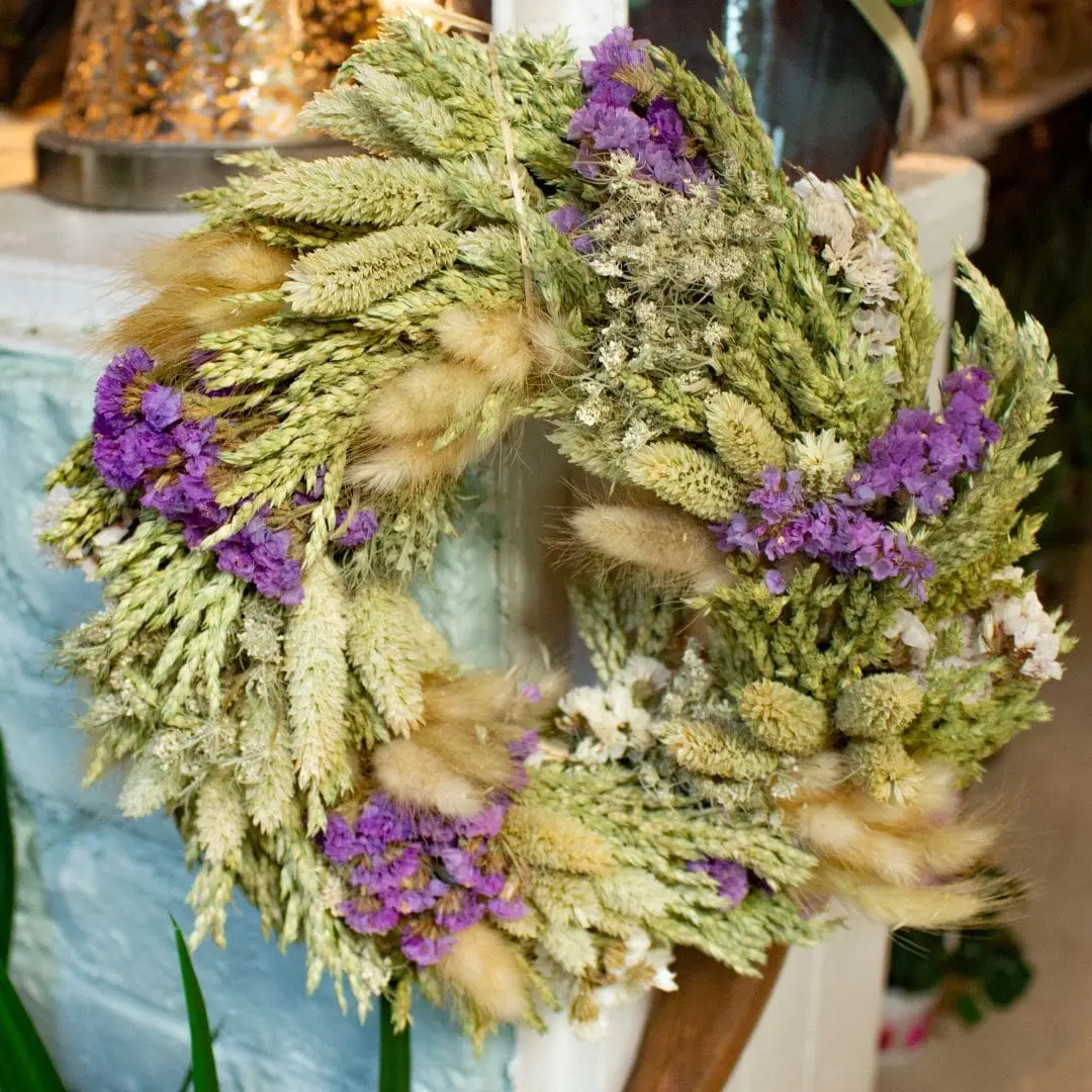 Couronne de fleurs séchées deborah