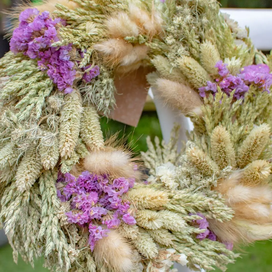 Couronne de fleurs séchées deborah