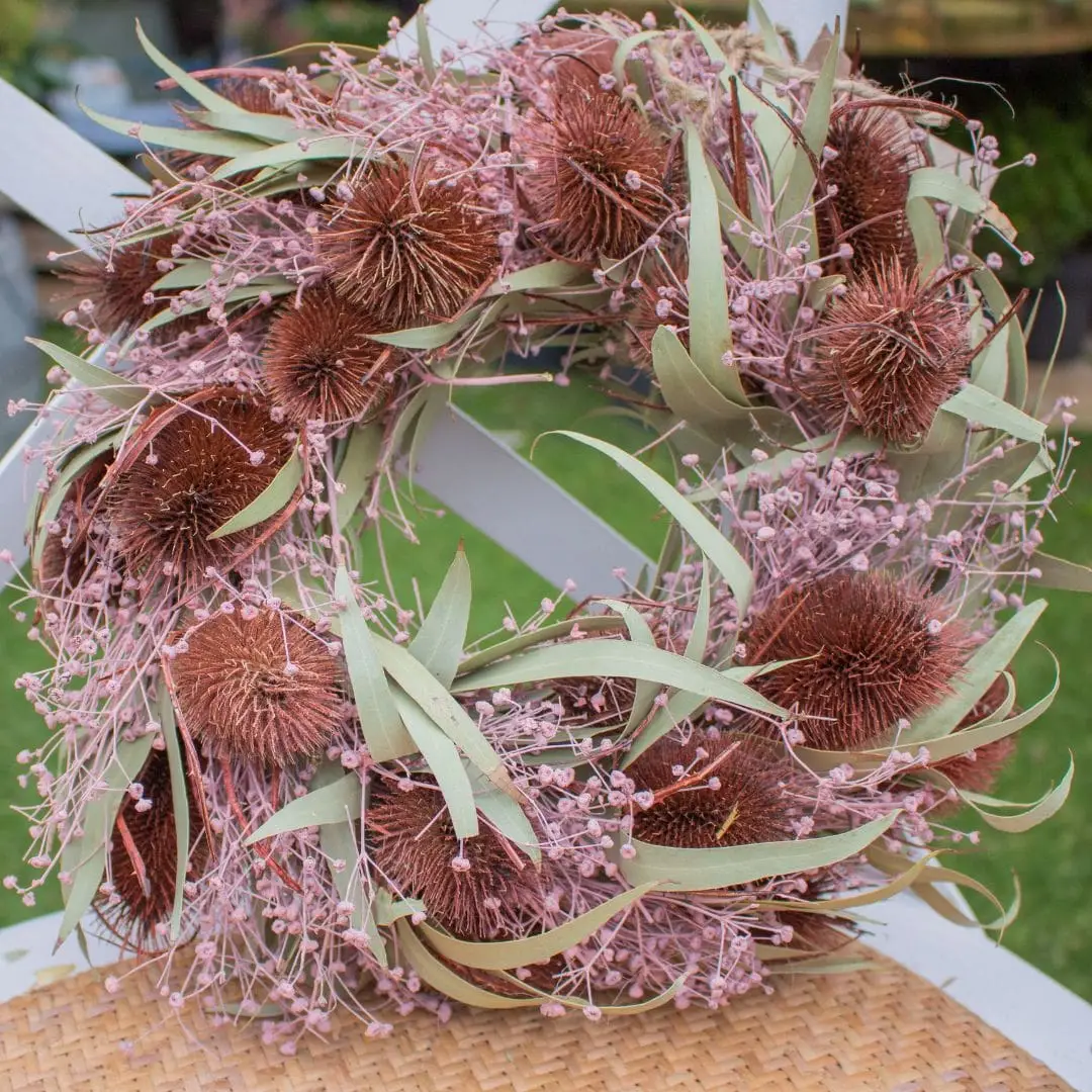 Couronne de fleurs séchées manon