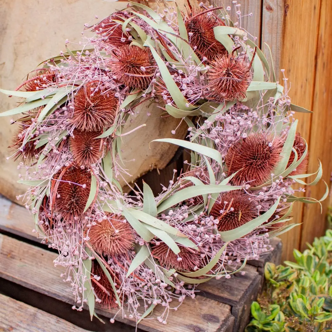 Couronne de fleurs séchées manon