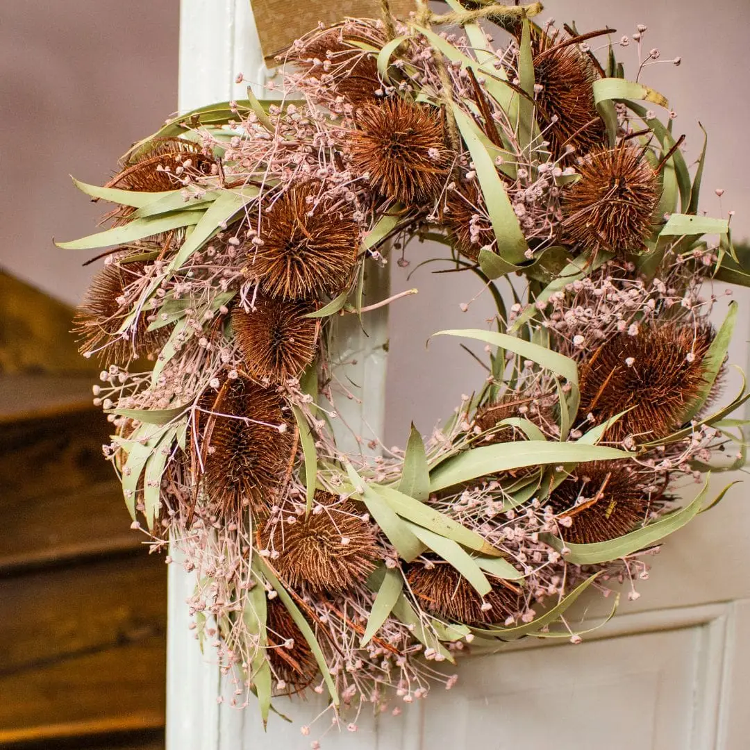 Couronne de fleurs séchées manon