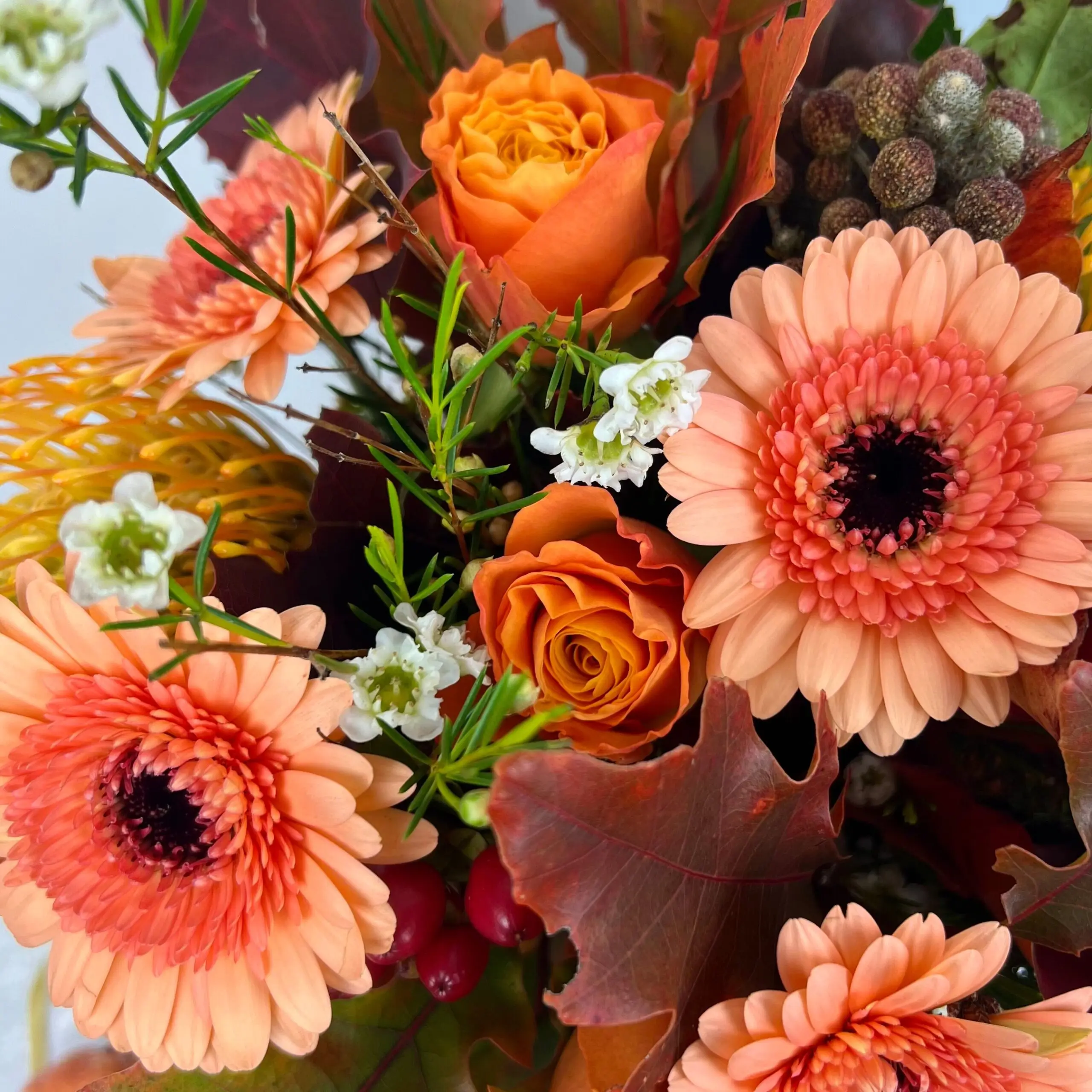 Bouquet Châtaigne dans des couleurs chaudes et automnales