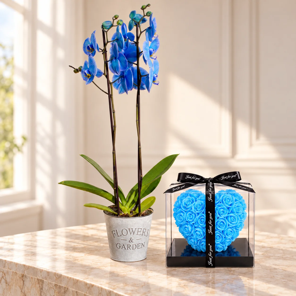 Pack Orchidée bleue et Cœur bleu — photo principale